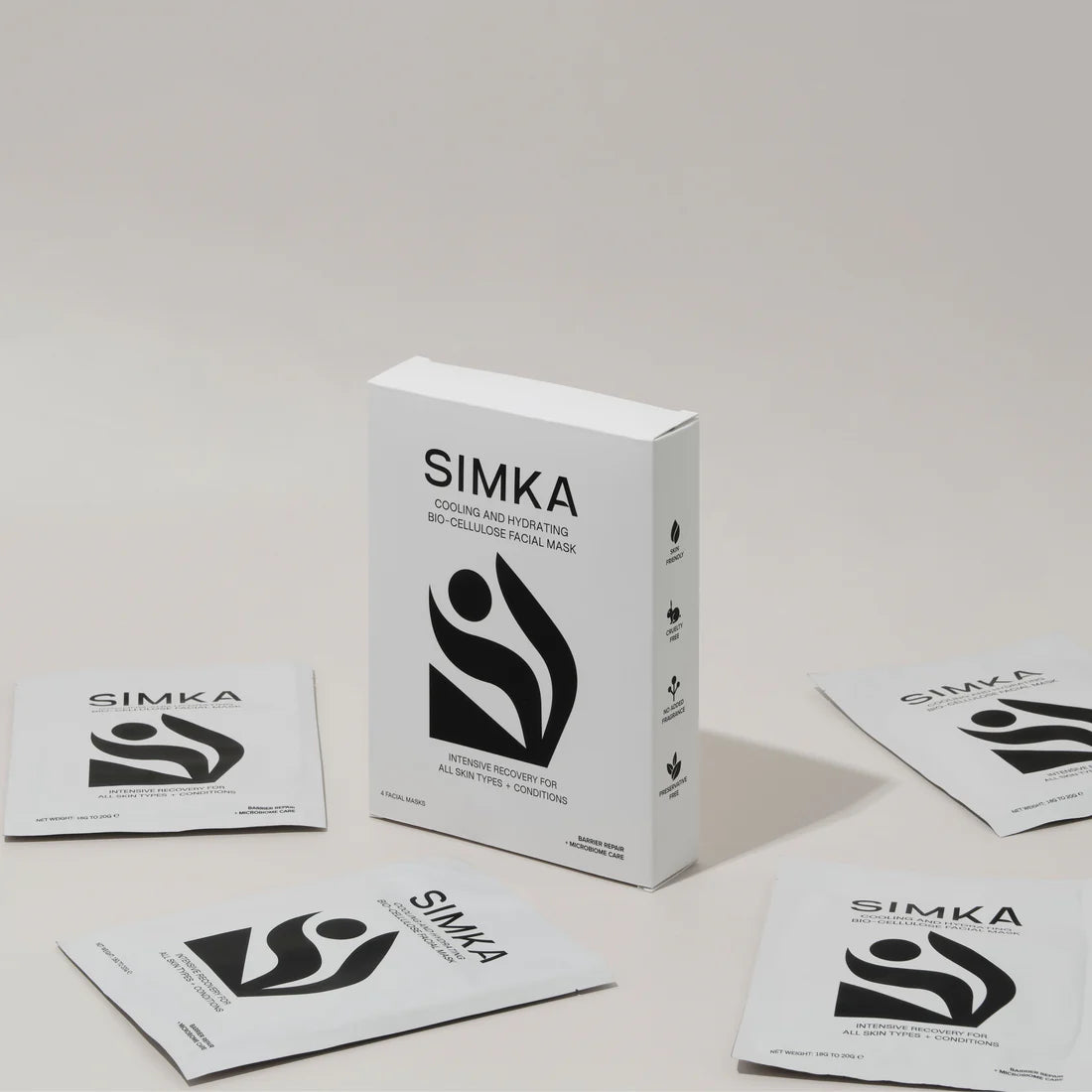Simka | Bio-Cellulose Facial Mask (4 Pack)